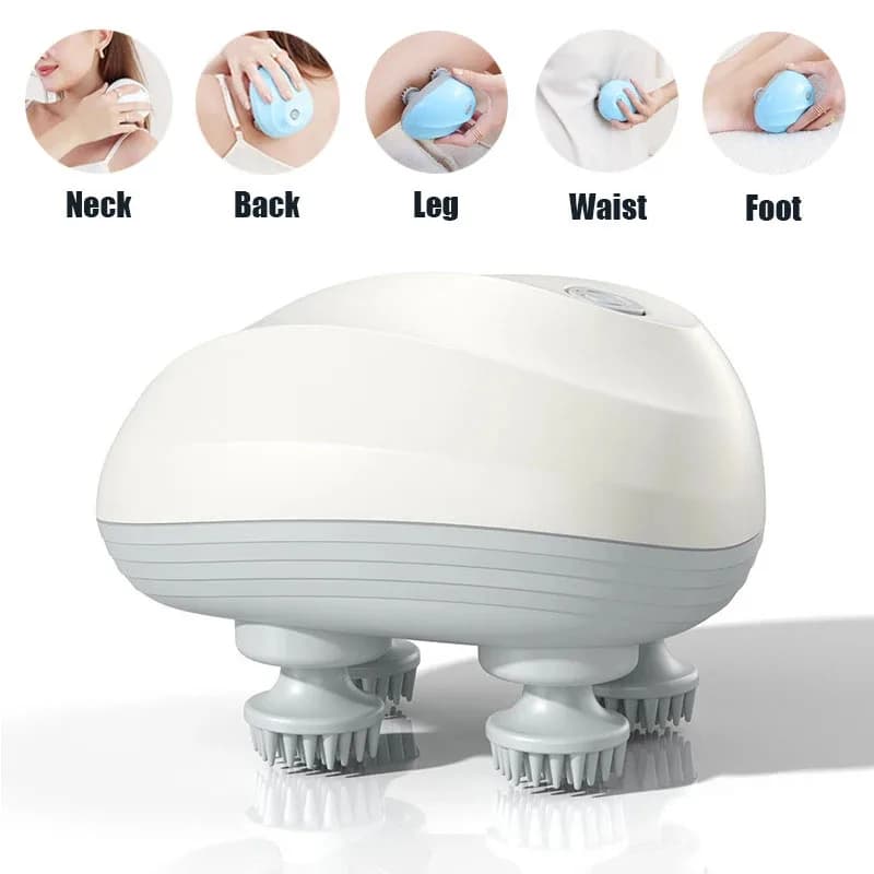 Massaggiatore elettrico per la testa Massaggiatore per cuoio capelluto ricaricabile USB Massaggio per il corpo Assistenza sanitaria Spalla Collo Massaggio per impastare tessuti profondi Regalo
