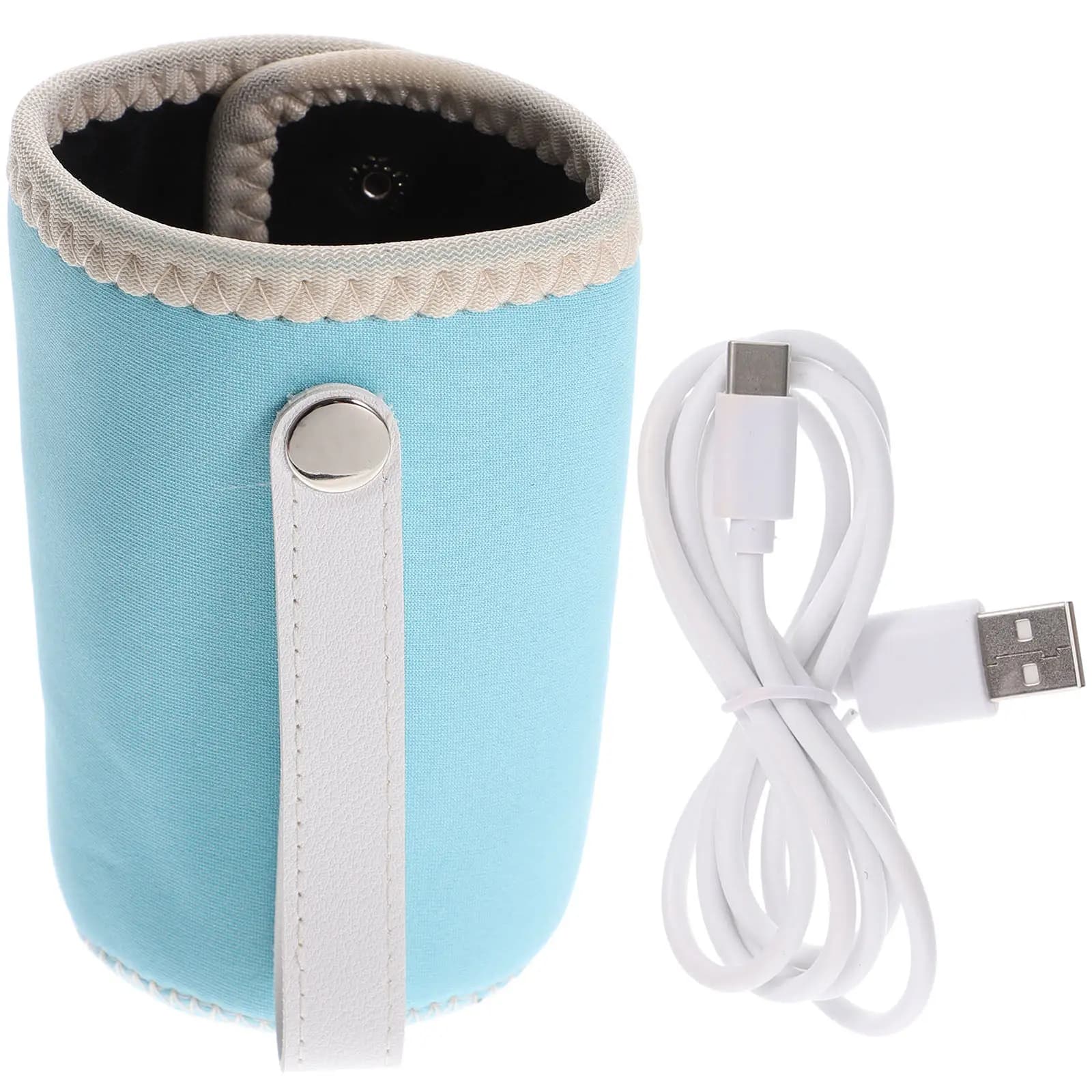 Scaldabiberon Portatile con Funzione di Riscaldamento USB, Scaldabiberon da Viaggio Riutilizzabile per Latte Materno, Uso Esterno