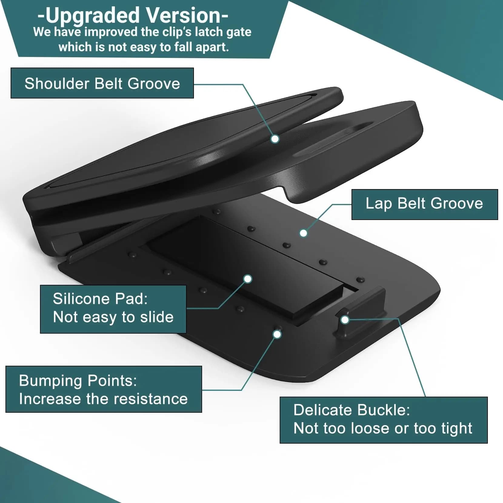 Car Seat Belt Adjuster Seat Belt Clamp Shoulder and Neck Seat Belt Locking Clip Protector Comfortable Driving