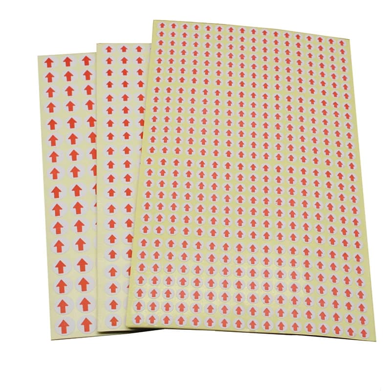 15 fogli Rotonda Arrow Adesivi Errore Deficienti di Marcatura per la Rilavorazione Adesivi Cancelleria Forniture Per Ufficio Accessori 8x20/9x13 millimetri