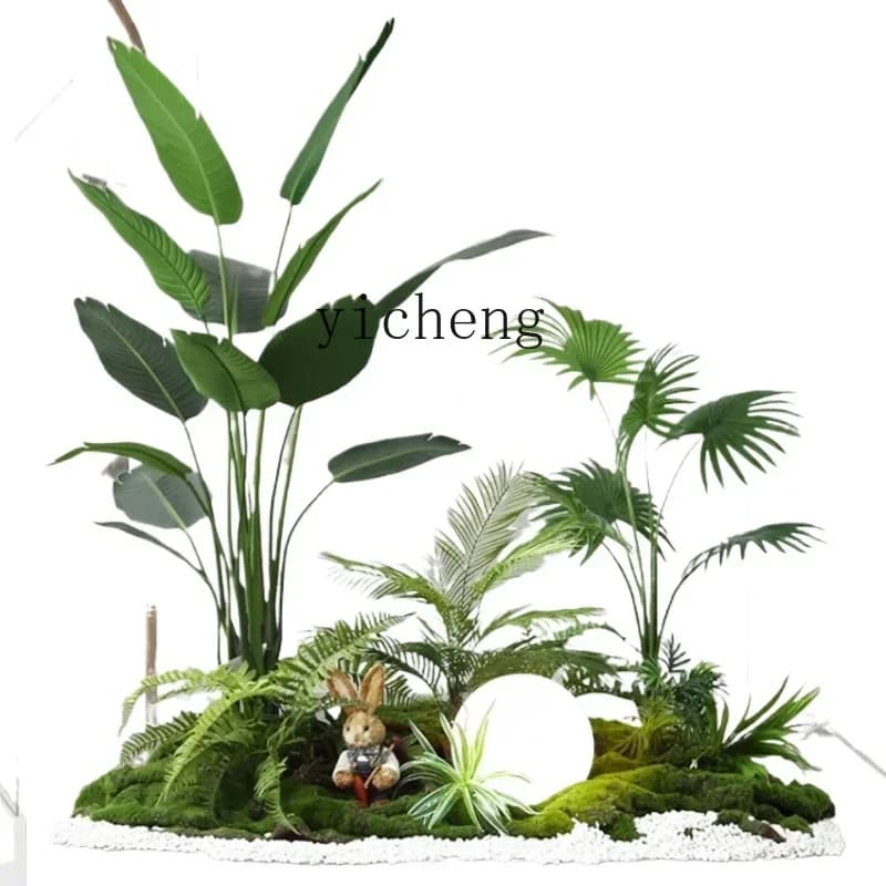 simulazione pianta verde paesaggio paesaggio in vaso decorazione angolare finestra pianta simulazione albero