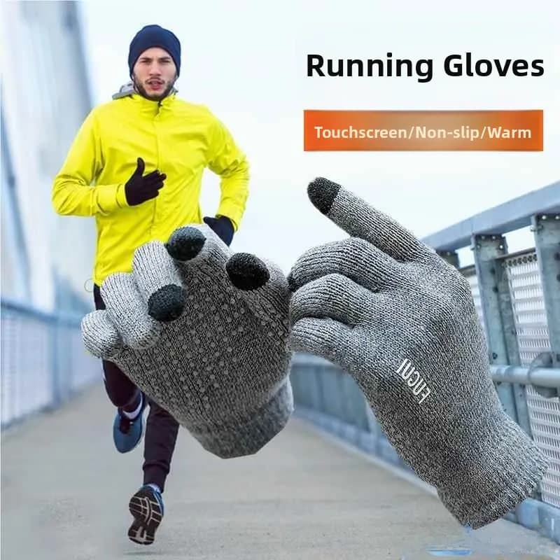 Guanti Invernali Antifreddo per Uomo, per Maratona, Ciclismo, Corsa Mattutina, Escursionismo, con Touch Screen, Caldi e Sportivi