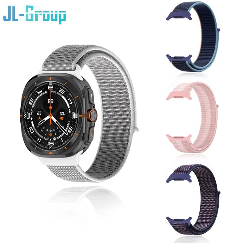 Cinturino in Nylon per Samsung Galaxy Watch 7 Ultra 47mm cinturino di ricambio cinturino regolabile cinturino morbido accessori Samsung