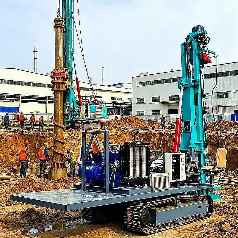 Rotary Pile Driver Continuous Flight Auger Piling Rig for Soft Soil Customized Pile Diameter Retaining Wall Bridge Foundation