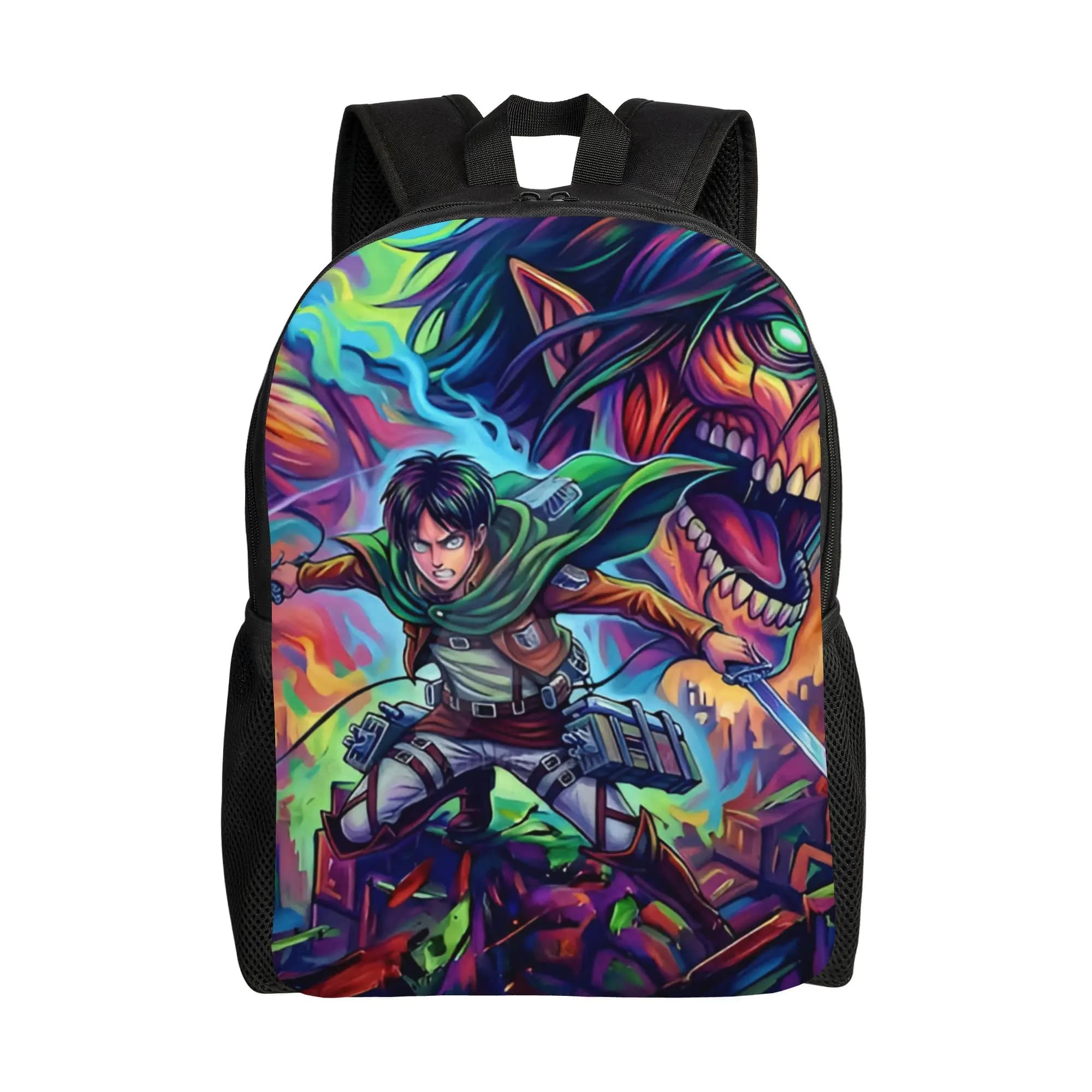 Custom Attacks on Titans Backpack for Women Men Water Resistant College School Comic Film Bag Printing Bookbags