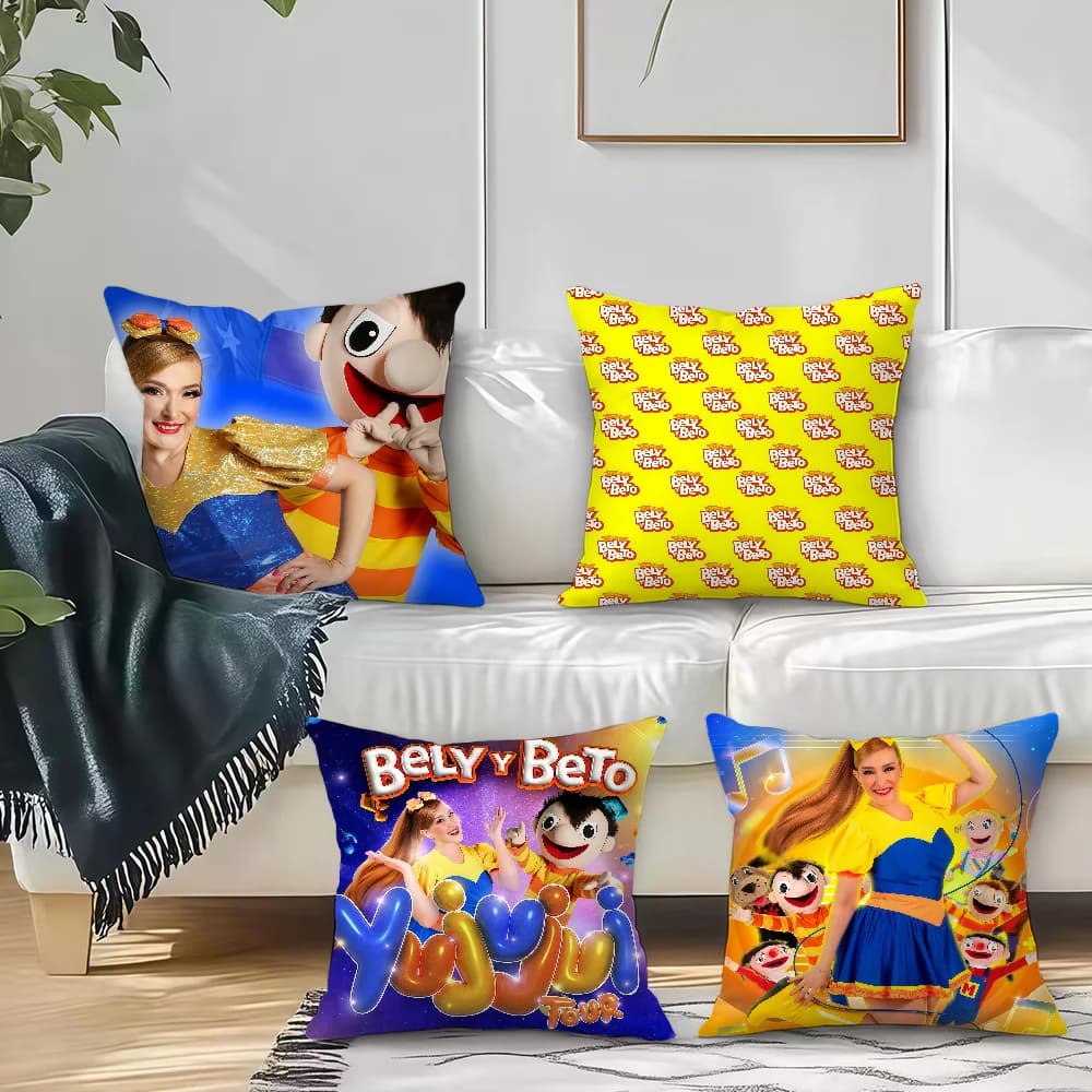 Cartoon Cute B-Bely y Beto cushion cover Square Sofa Cushion Cover Casual Skin-Friendly Comfortable Pillow Cover