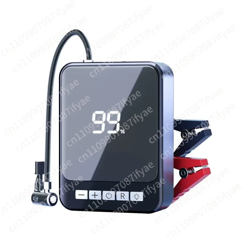 Avviatore d'Emergenza Portatile per Auto con Compressore d'Aria, Pompa Multifunzione e Avviatore di Emergenza per Situazioni Urgenti