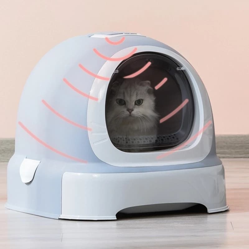 Lettiera per Gatti XXL Autopulente con Controllo Odori Intelligente, Cassetto Scorrevole e Protezione Anti-Schizzi