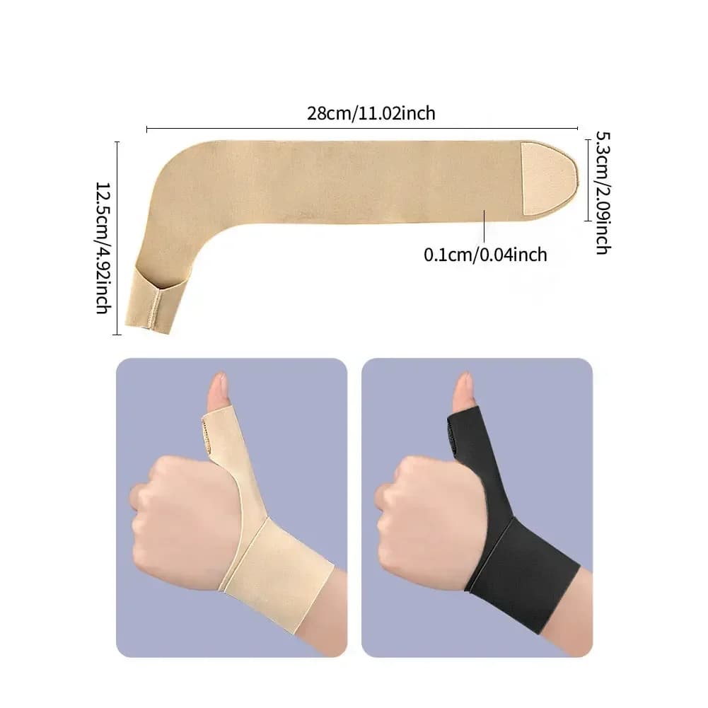 Supporto per Polso Regolabile 1 Pezzo, Elastico Ultra-sottile, Traspirante, per Distorsioni e Dolore del Tunnel Carpale, Unisex