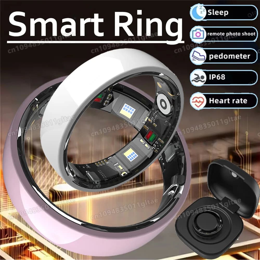 First smart ceramic ring for woman health fitness tracker rings health gift 2026 sleep monitoring heart rate blood pressure
