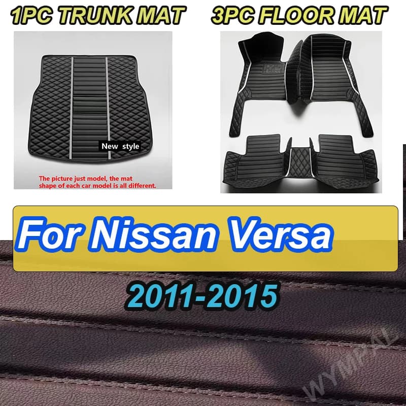 LUSSO custom car mats for Nissan Versa 2011 2012 2013 2015