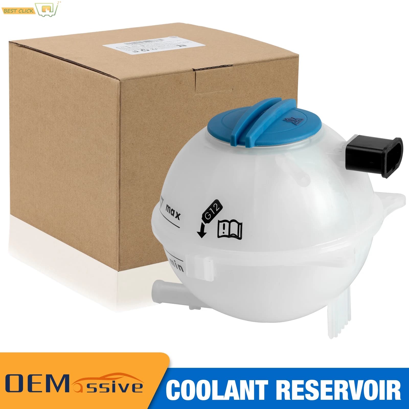Motore del serbatoio della bottiglia di espansione dell'acqua del liquido di raffreddamento dell'auto per Audi Skoda Seat Fabia VW 6C0121407 6RU121407 6Q0121407 Sostituzione