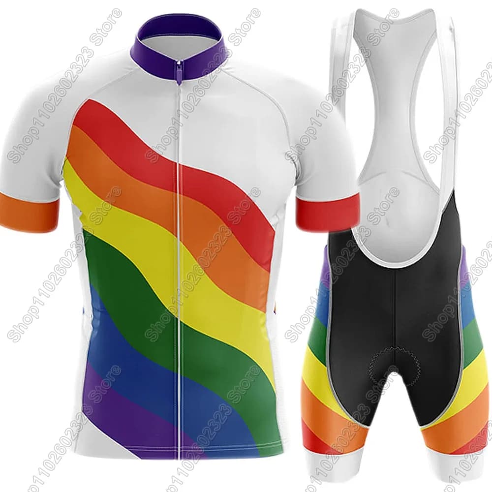 Cycling sweater Pride Rainbow 2025 Set Summer bicycle clothing Road bike shirts Cycling pants MTB Ropa Maillot