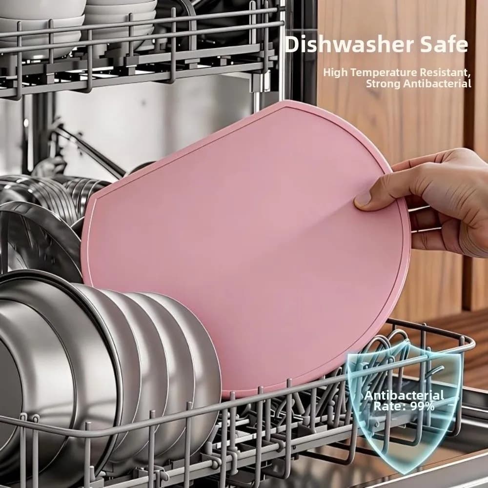Tagliere in TPU Antimuffa a Forma di D, Tagliere Semicircolare in TPU a Doppia Faccia, Blocco da Cucina per Alimenti Sicuro