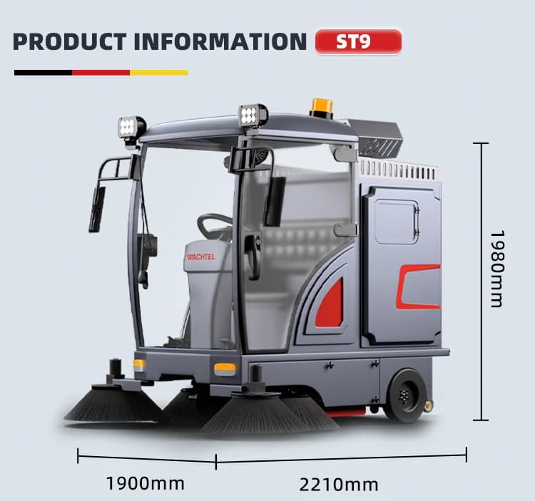 Customized Logo Electric Battery Ride on Road Vacuum Sweeper Street Cleaning Machine Floor Sweeper Machine