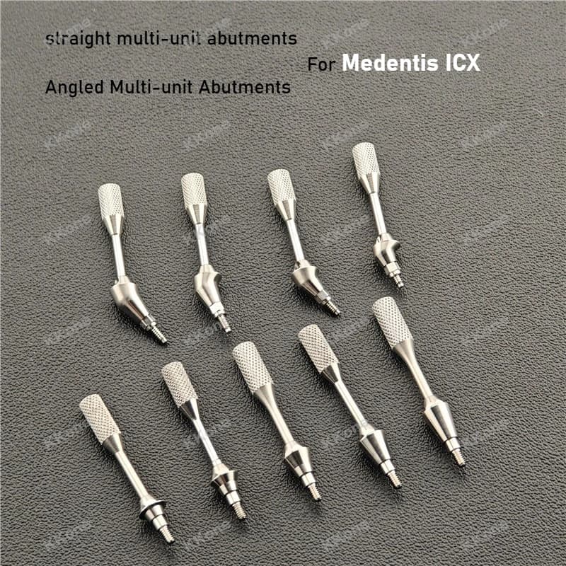 10Sets 3rd Party Dental Clinic Accessories Straight & Angled Multi-Unit Abutments For Medentis ICX Dental Implant System