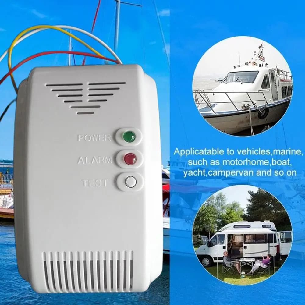 Propano Butano Sensore 12V Rilevatore di Gas Sensore di Allarme GPL Motore Naturale Casa Marine LED Flash Allarme Suono Dropshipping