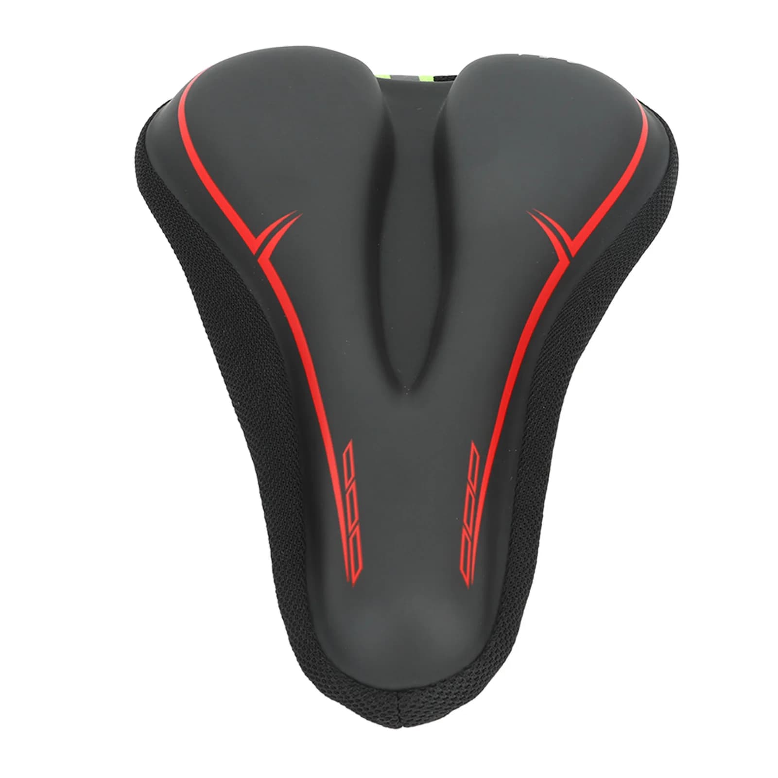 Coprisedile Bici Ergonomico Antiscivolo Traspirante Nero Rosso per Alleviare la Fatica, per Esercizio Fisico Unisex