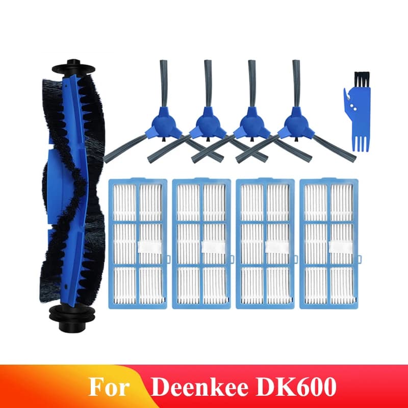 Accessori di ricambio per Deenkee DK600 Robot aspirapolvere Spazzole laterali principali Filtro Hepa Coperchio spazzola di ricambio Adatto alle parti
