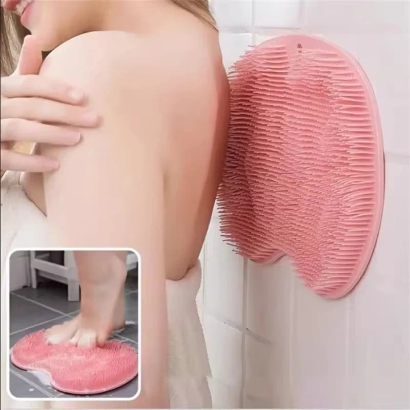 Cuscinetti per sfregamento dei piedi, strumenti per massaggio ai piedi in silicone, cuscinetti per massaggio ai piedi da bagno, spazzole per i piedi da bagno, persone pigre che fanno il bagno di schiena