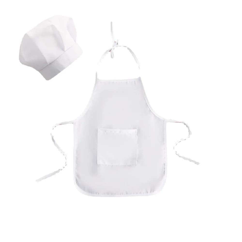 Chef Role Play Costume Set for Toddlers Photography Outfit Dress Up with Apron Kids Gift