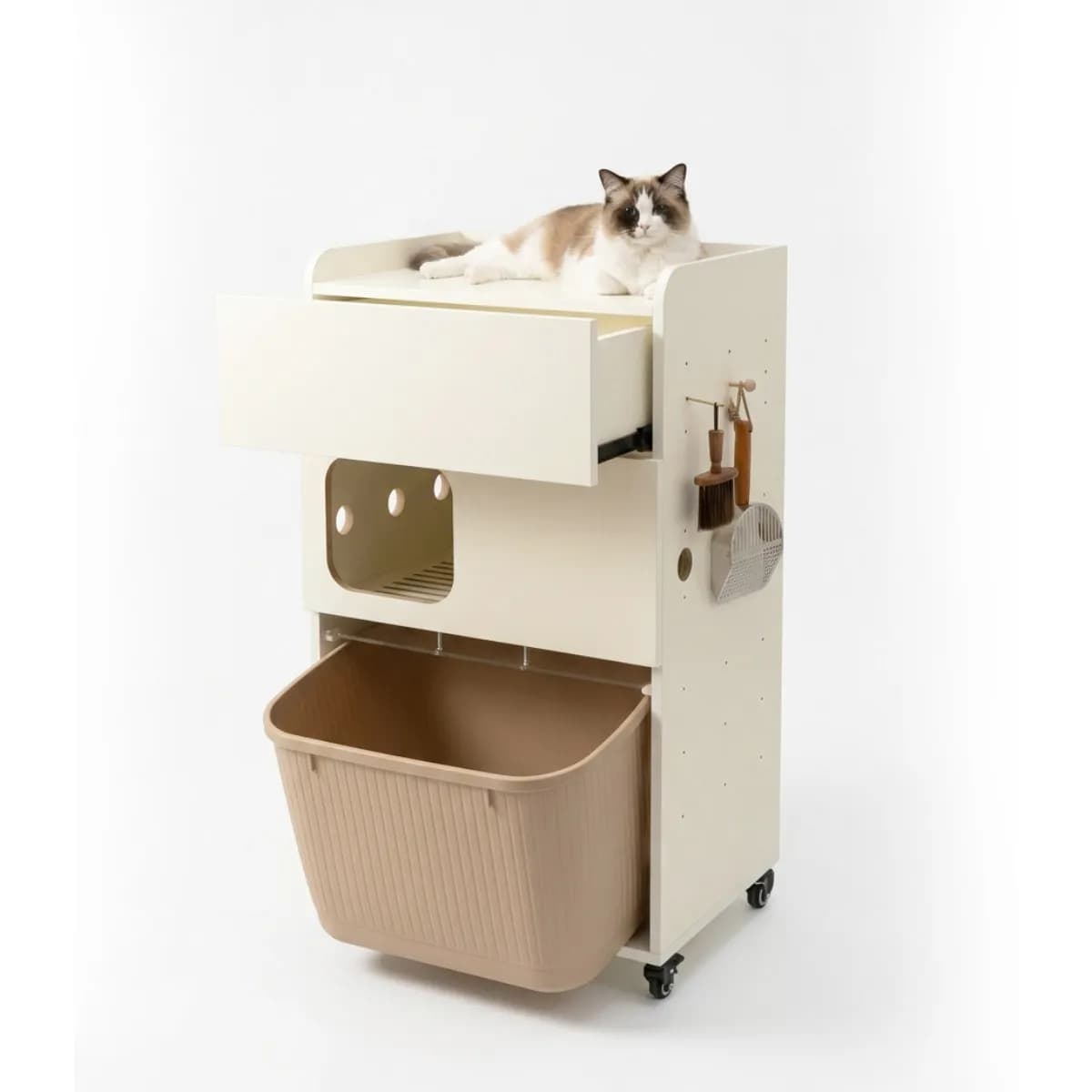 [Finished product delivery] Cat litter cabinet anti-belt litter cat litter box cabinet cat toilet cabinet household deodorant