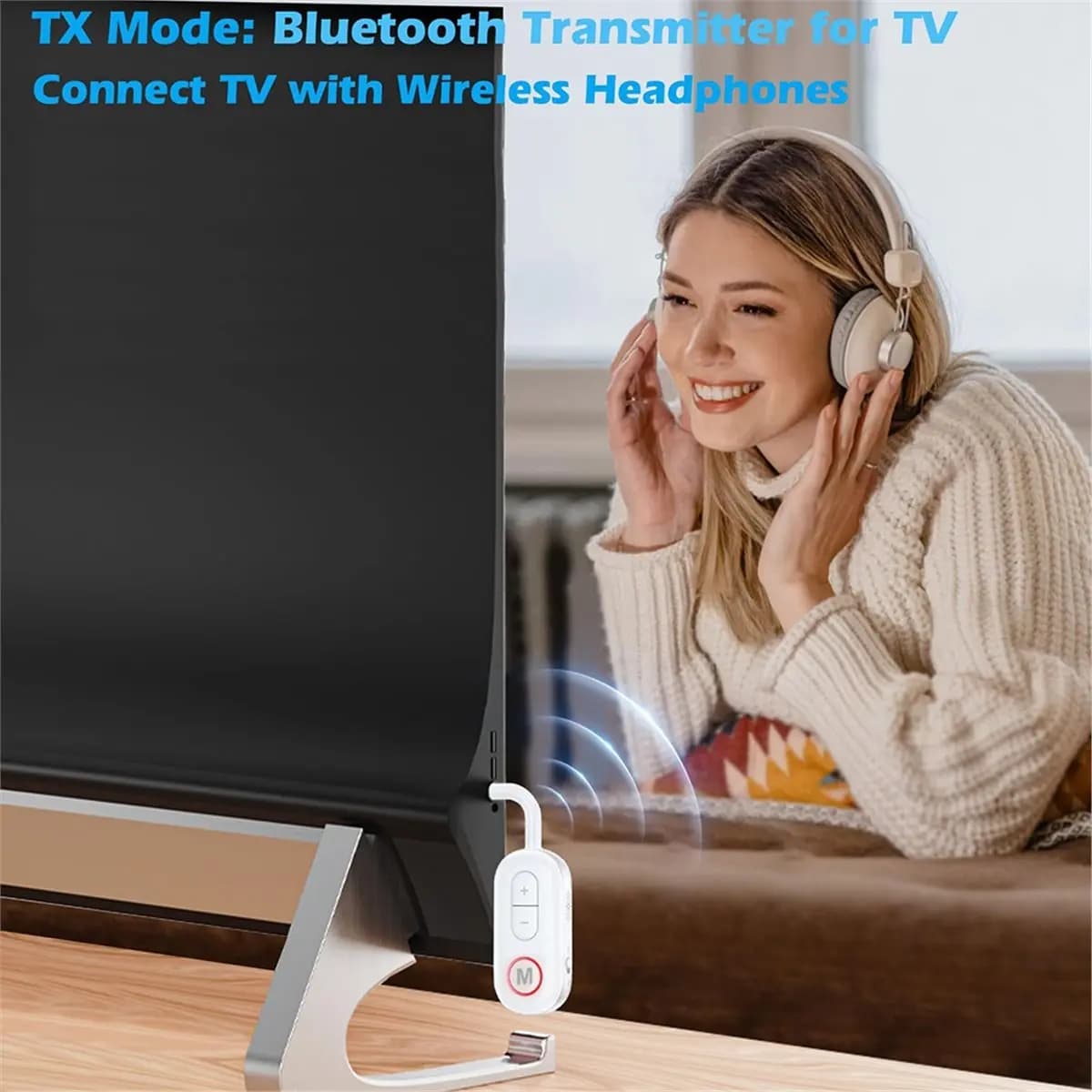 Adattatore Bluetooth 5.4 per Aereo Digital Essentials, Trasmettitore Ricevitore Audio Wireless AUX da 3,5 mm con Microfono per Viaggi, TV, PC, He