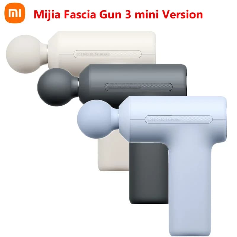 XIAOMI Mijia Gun 3 Mini Portable Muscle Massage Gun 12 kg Silent Brushless Motor with Push 3 Massage Heads Relax body