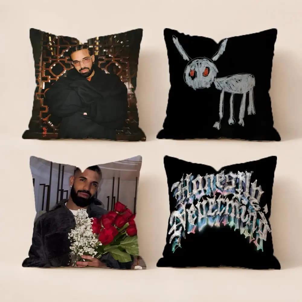 Rapper DDrakeed Cushion Cover Washable Soft Thick Cushion Cover Decorative Pillowcase for Sofa Living Room Home