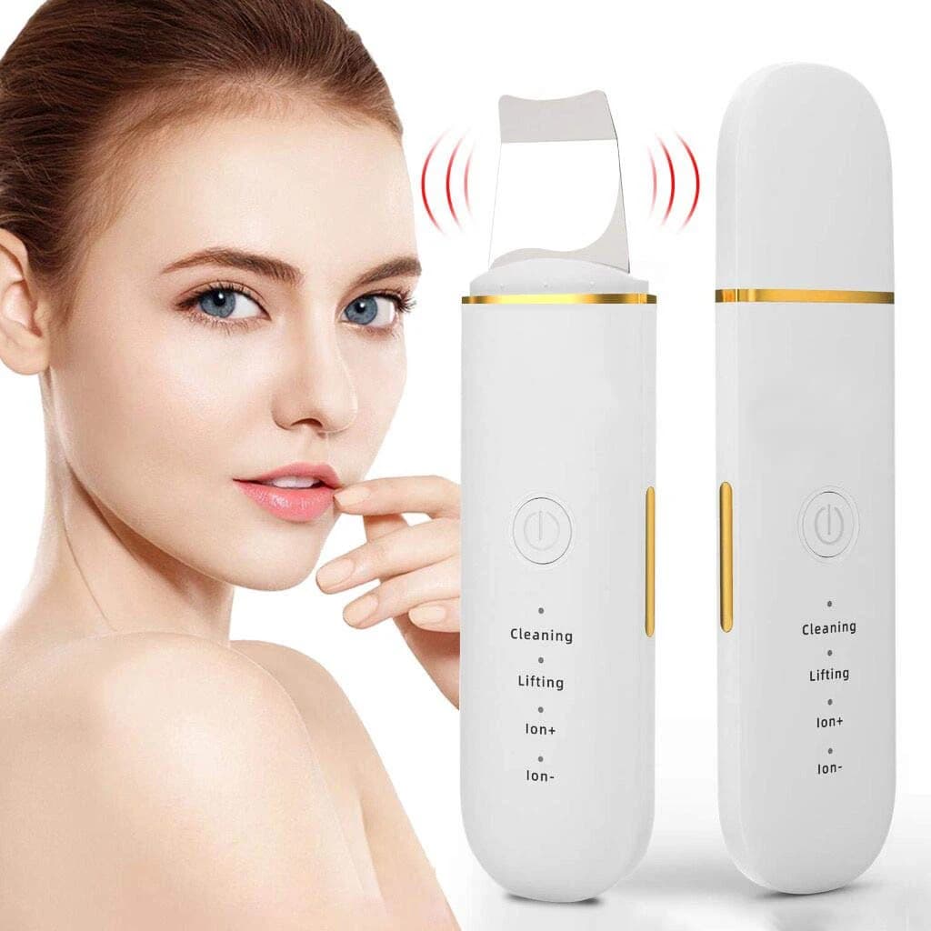 Spatola Vibrante per Pulizia Viso a Ultrasuoni, Rimozione Punti Neri, Peeling e Lifting Facciale, Strumenti per la Cura della Pelle