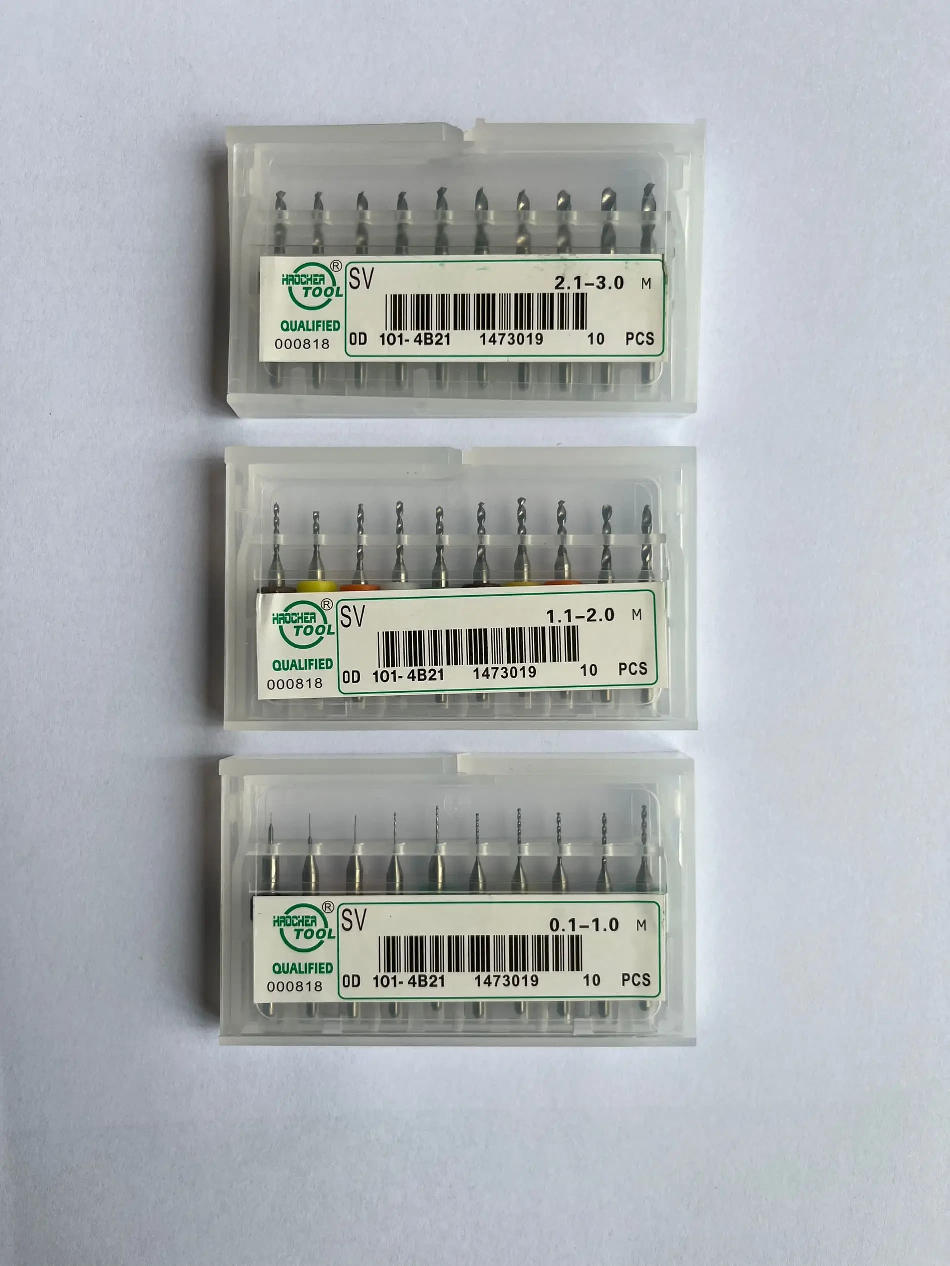 NEW 10PCS PCB Drill bit tungsten alloy on shank drill 0.1/0.3/0.35/0.4/0.45/0.5/0.55/0.6-3.175 mm circuit boards CNC Drill Bits