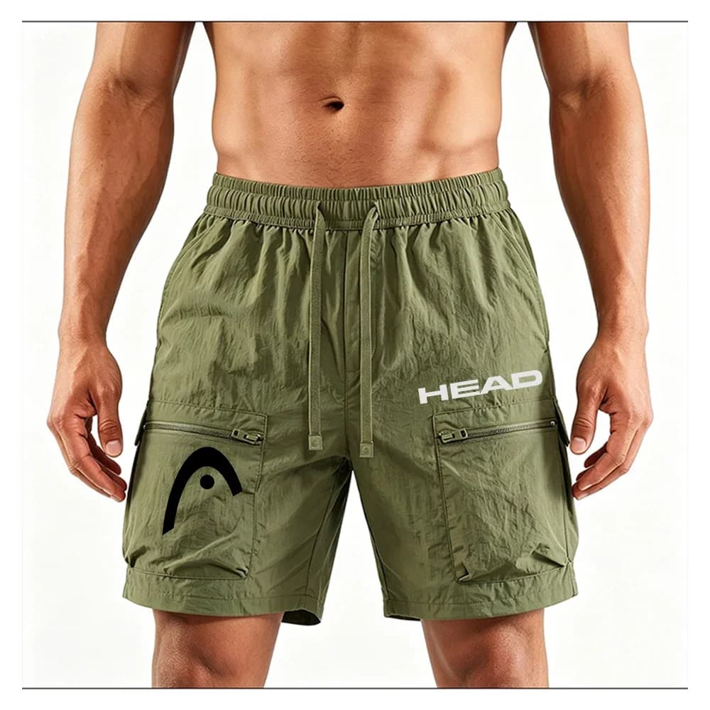 Men's Nylon Work Shorts - Summer Breathable Multi-Pocket Casual Straight Fit Five-Inch Shorts