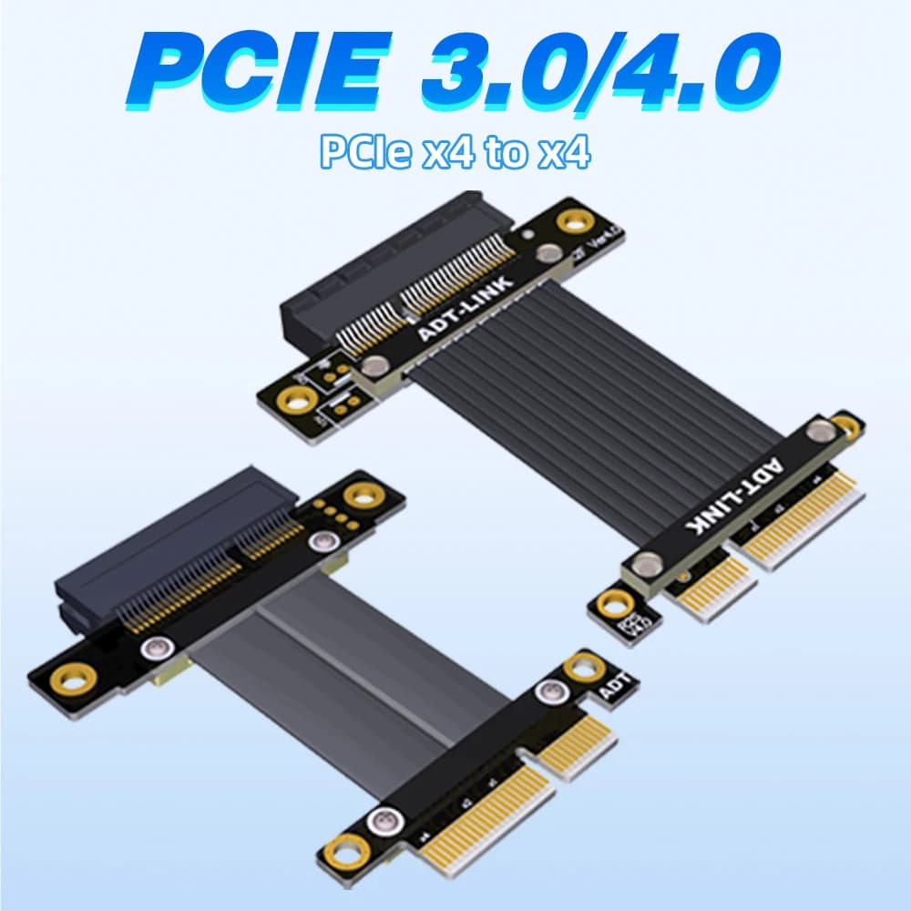 R22SF PCI Express 4.0 3.0 X4 prolunga Riser cavo 64G/bps PCIe 4x Extender Jumper per scheda di acquisizione PCI-e RAID SSD LAN USB Card
