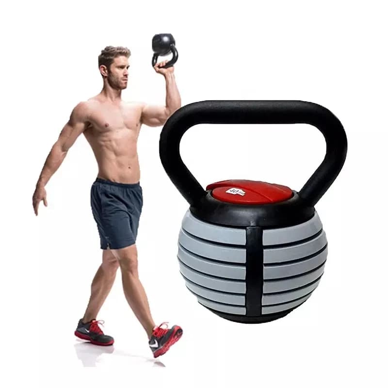 Adjustable Round Chrome Dumbbell Kettlebell Set Durable Gym Weights for Home Fitness Exercise