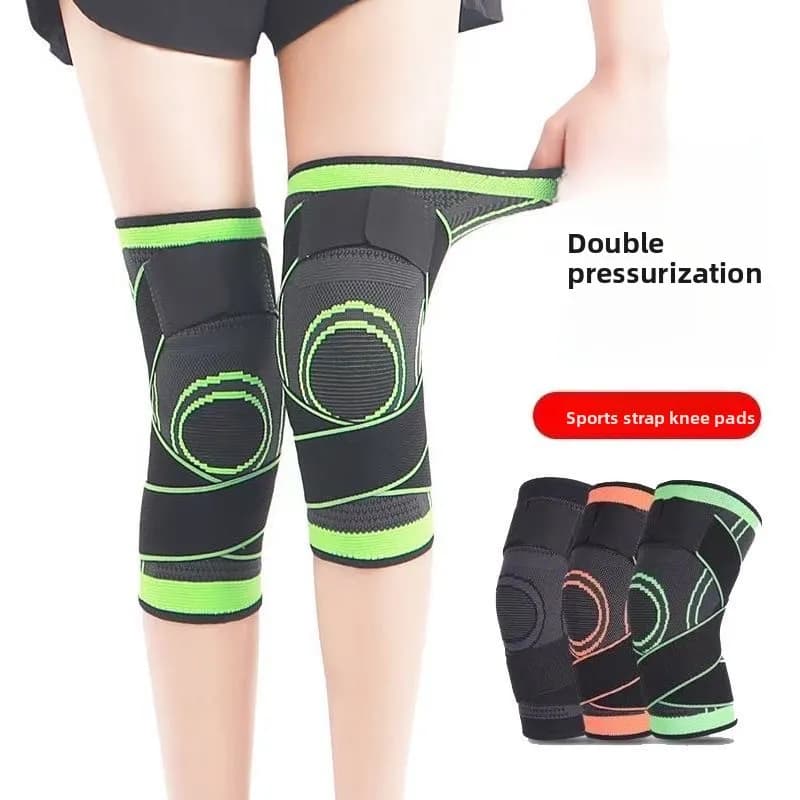 Supporto per Ginocchio Regolabile a Compressione, Fascia in Maglia per Basket, Ciclismo, Corsa, Escursionismo, Stabilizzatore del Menisco
