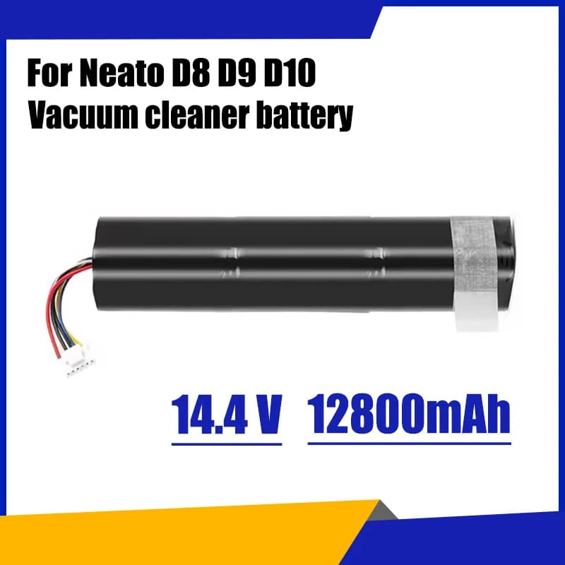 14.4V 12800mAh, for Neato D8 D9 D10 robot vacuum cleaner battery replacement, spare battery