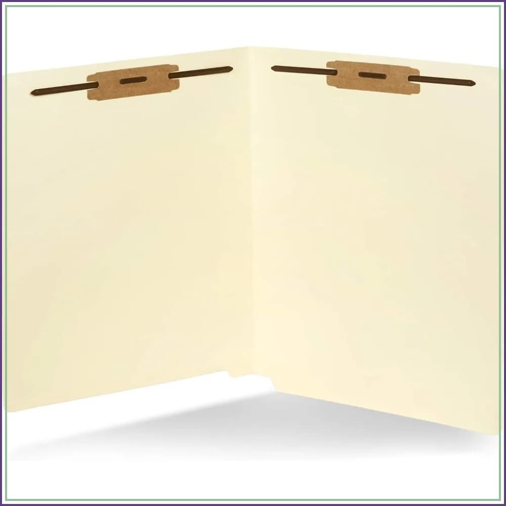 2-Prong Manila File Folders, Letter Size, Reinforced End Tabs, 11pt, for Medical & Office Records
