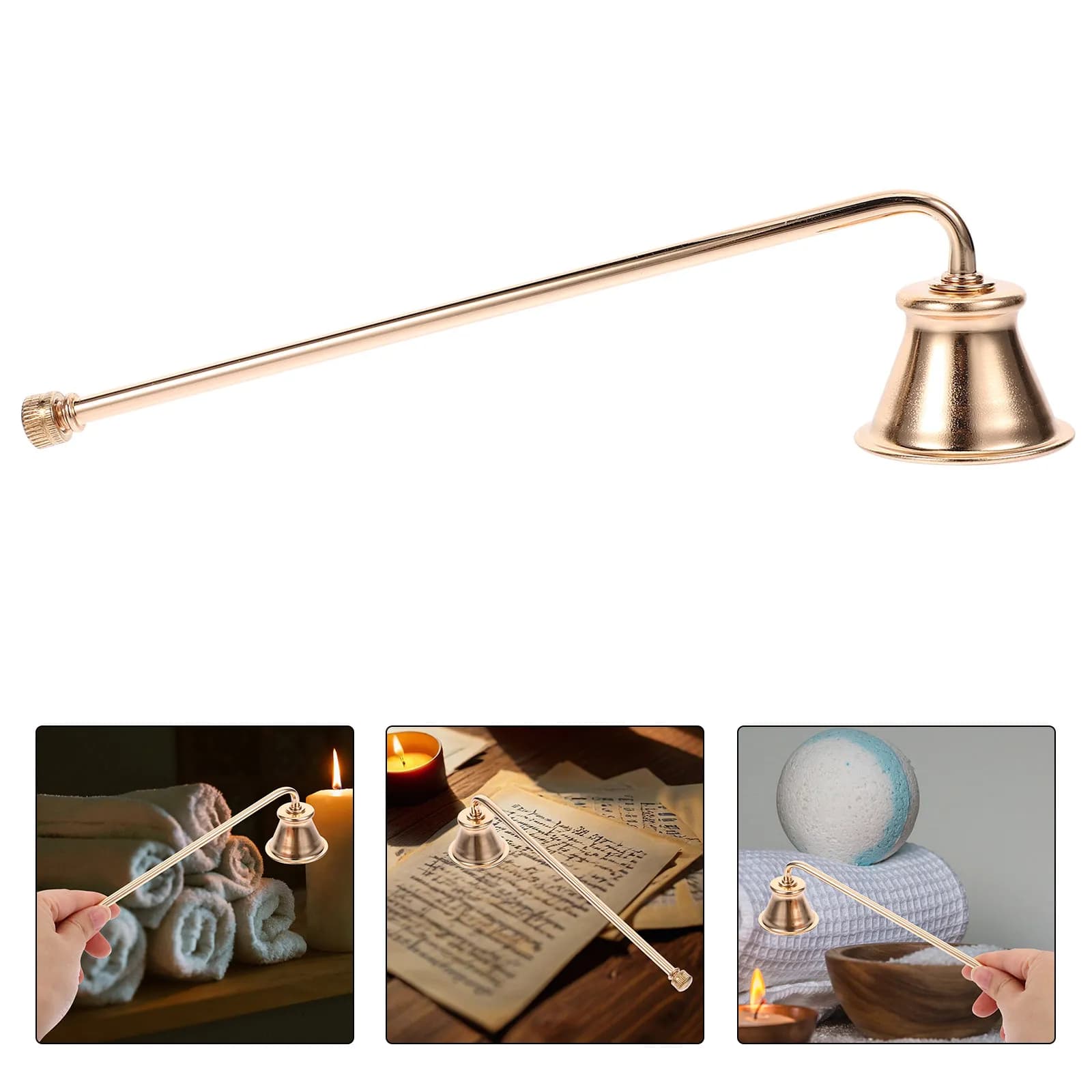 Metal Snuffer Unique Exquisite Shine Design Safely Extinguish Tealight Votive Candles Flame Extinguisher Tool Care