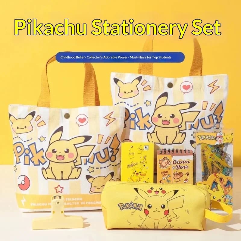 Borsa tote in tela Pokemon, souvenir, borsa casual da viaggio per lo shopping quotidiano di Pikachu, borsa regalo riutilizzabile con stampa personalizzata