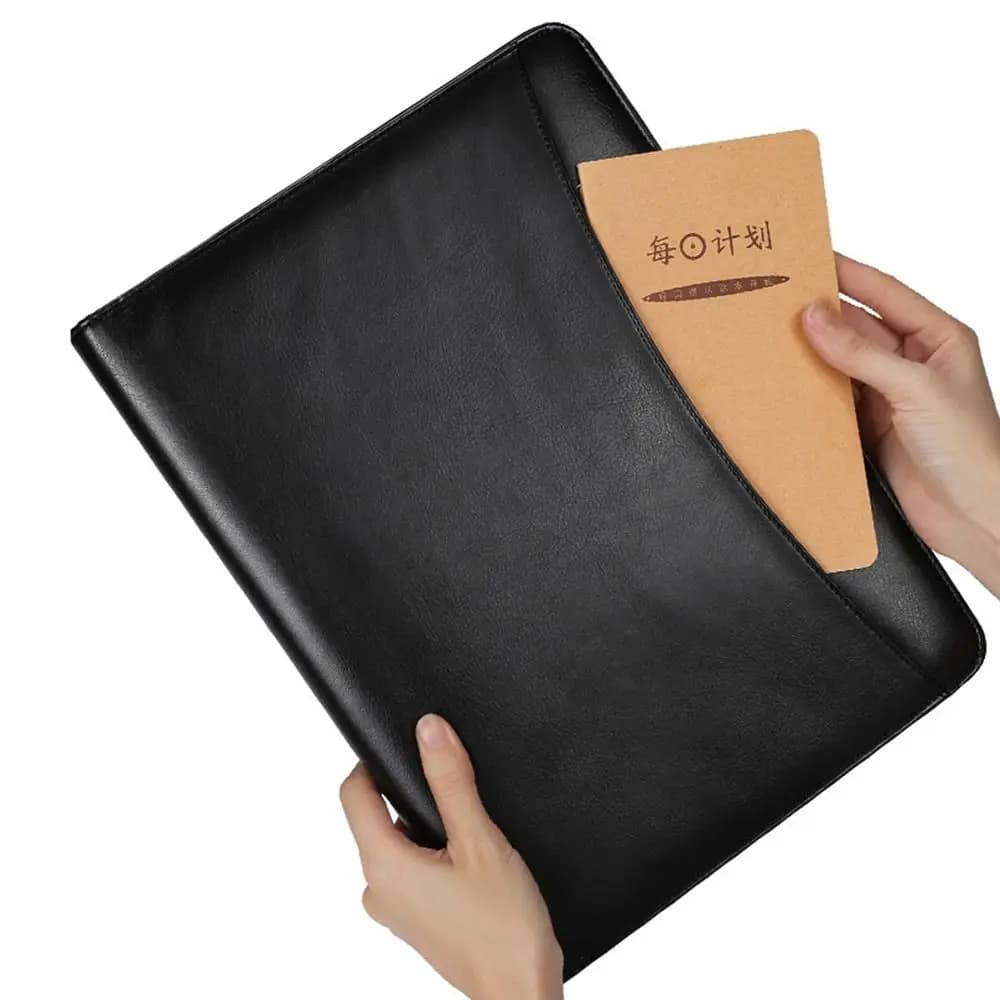 PU Leather A4 Clipboard Folder Multifunctional Writing Pads Contract File Folders Portable with a4 Notepad Document Organizer