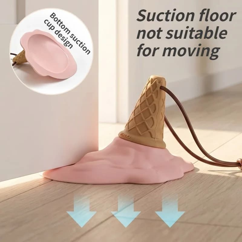 Ice cream door stop - anti-collision stickers for door handles, door toppers, protecting walls and floors, home decoration