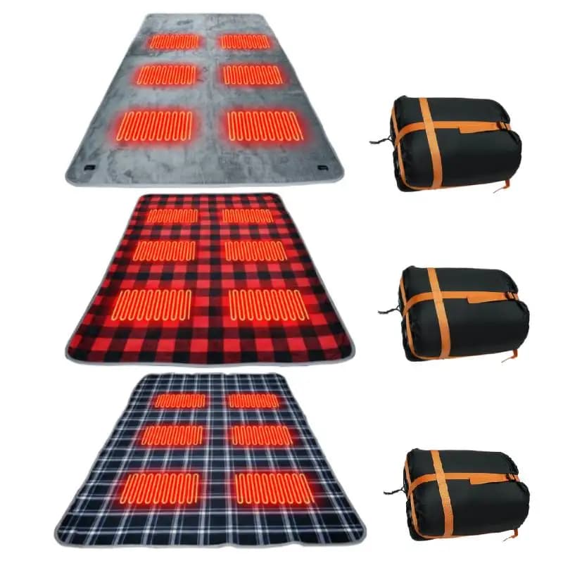 Large size winter electric heating pad heated pad for outdoor camping Mat USB/type C bag plug powered at 3 heating levels