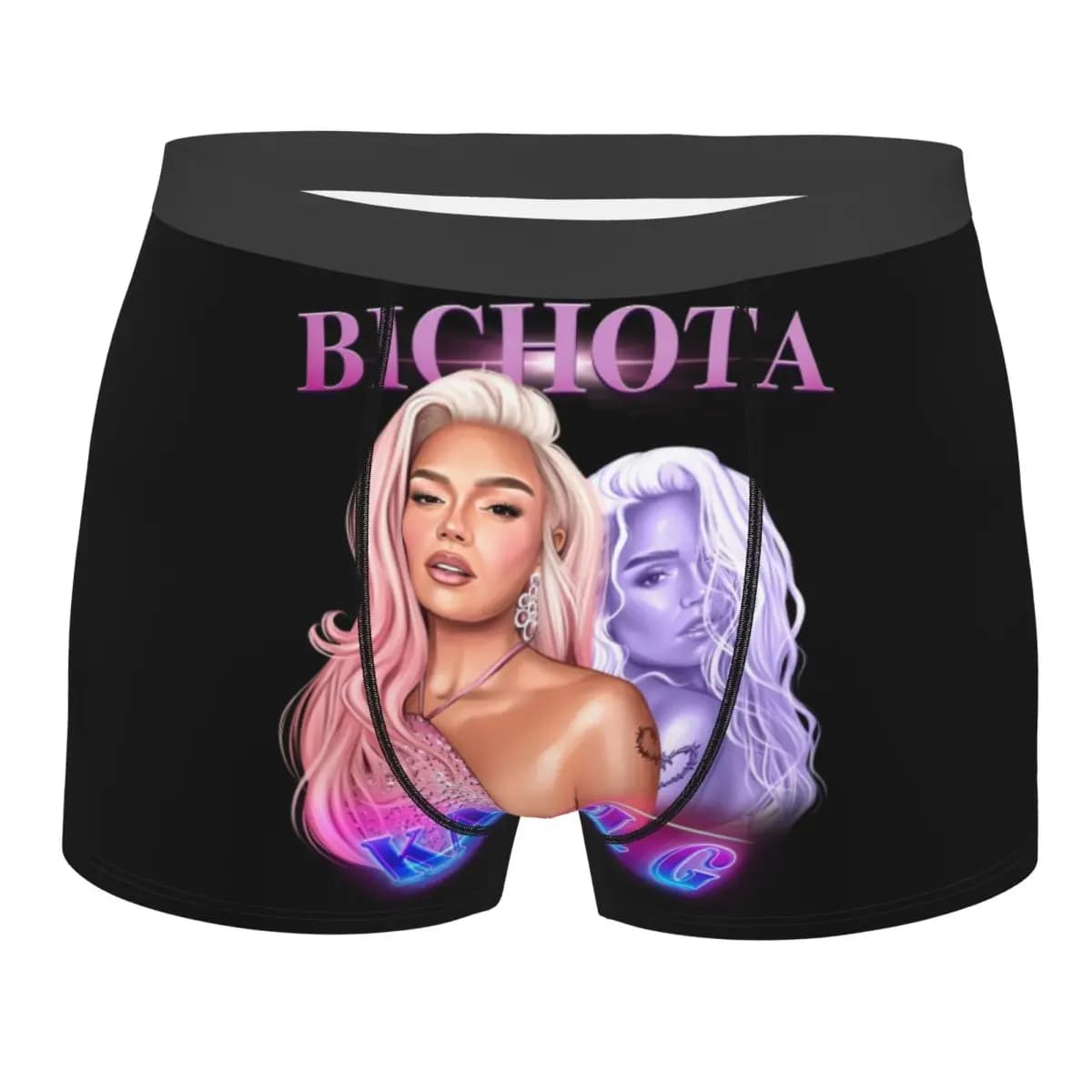 Boxer da uomo sexy Reggae Ainger Karol G Bichota Season, mutande traspiranti da uomo