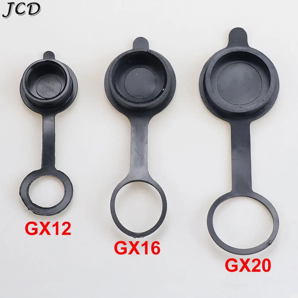 JCD 5/10/20PCS GX12 GX16 GX20 Aviation Circulating Spina Dust Cap Welding Cable Connectors Protective Rubber Cover