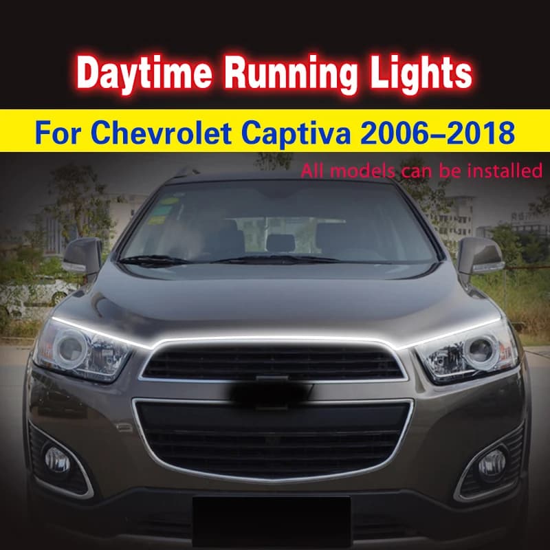 Auto Lampeggiante 1 pz DRL For Chevrolet Captiva 2006-2018 LED DRL Daylights Daylight Fendinebbia Raincoat Light