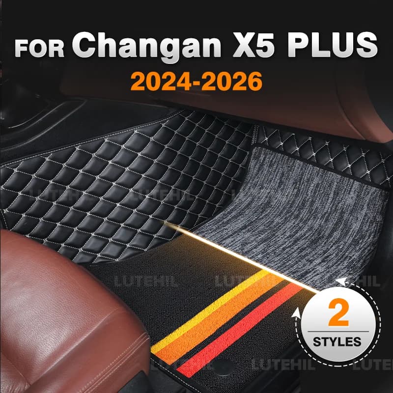 Per Changan X5 PLUS 2024 2025 2026 Personalizzato Doppio strato Tappetini per auto Automobile Tappeto Copertura Dettagli interni Accessori