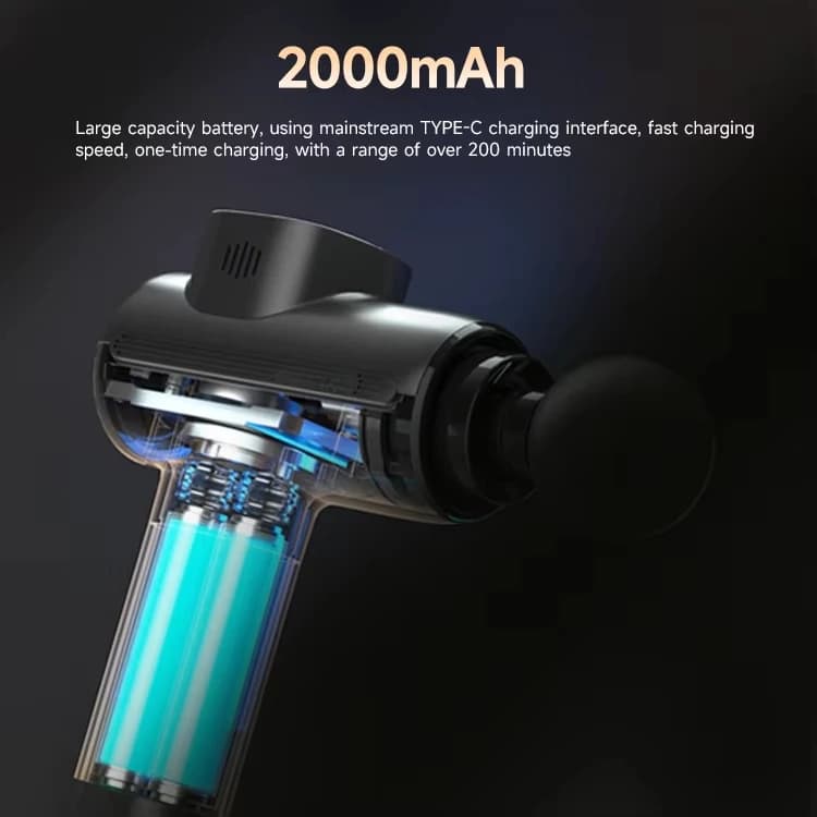 Professional Portable Mini Massage Gun Relaxation Brushless Motor Deep Fabric Electric For Head Application Heat Function