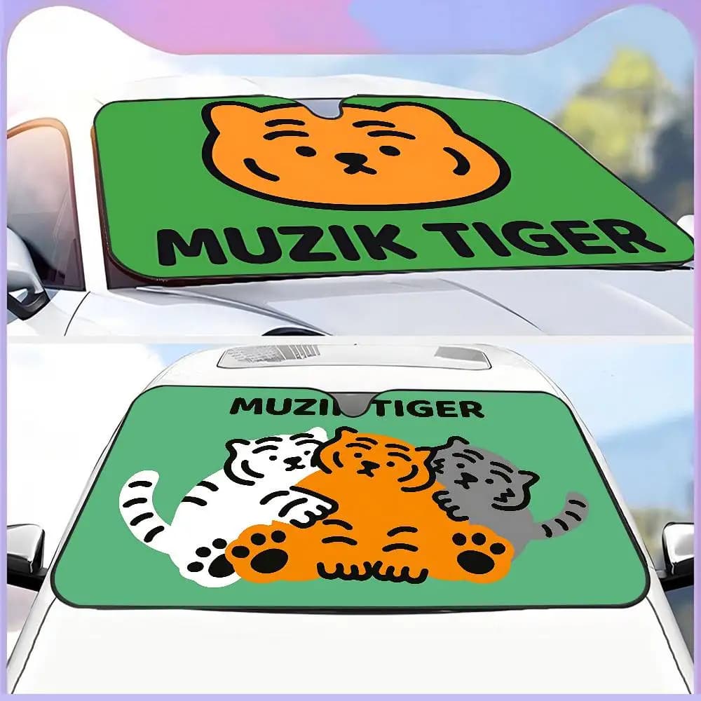 Parasole per Parabrezza M-MuzikS Luxury T-TigerS per Berline, 51,2 x 27,5 Pollici, Parasole Auto Aggiornato per Visiera Anteriore
