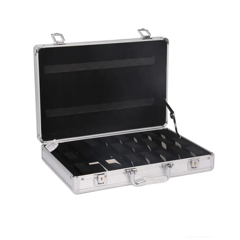 Men's and women's watch box with high quality display, aluminium watch box with 6/10/12/24 slot