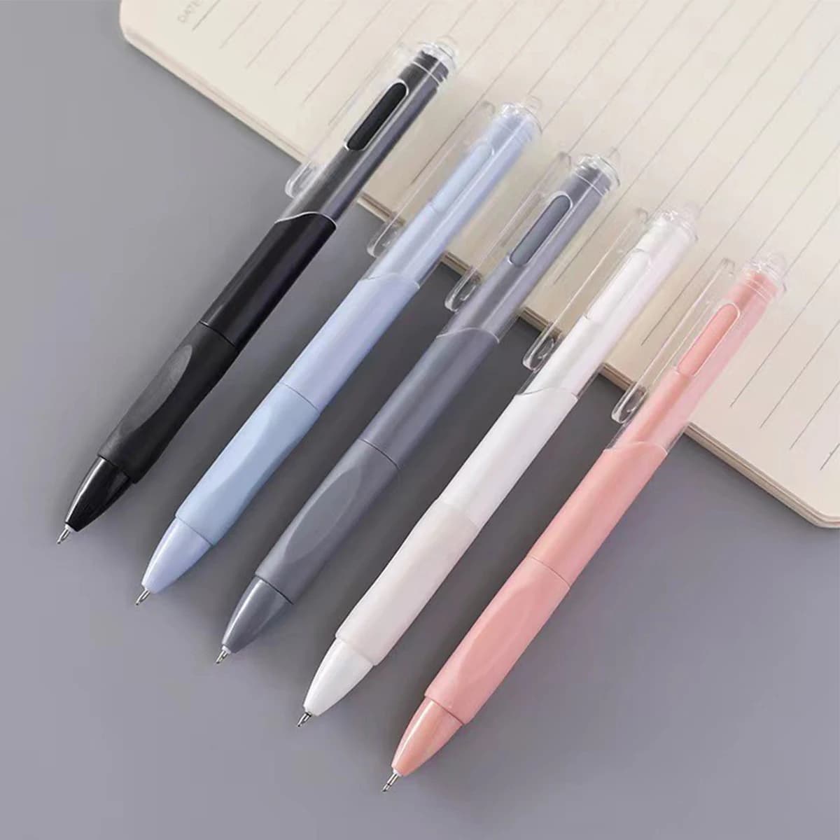 5 pcs gel pen ins smooth press quick-drying 0.5mm black pen ballpoint pens school supplies stationery